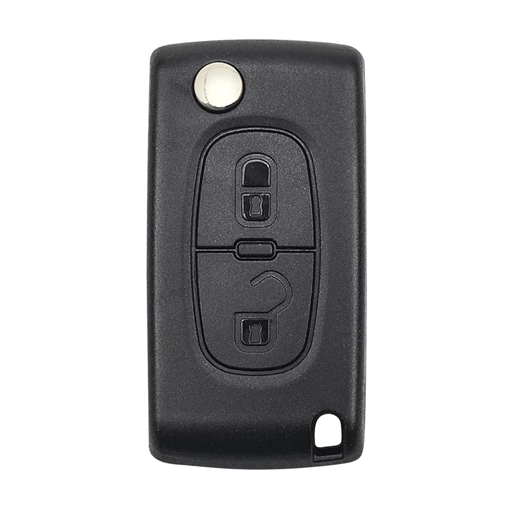 Key Fob Cases for Citroe-n C2 C3 C4 C5 C6 C8 Key Cover,for Peugeot 107 207 307 307S 308 407 607 Key Accessories,2 Buttons Auto Flip Remote Control Key Shell Replacement