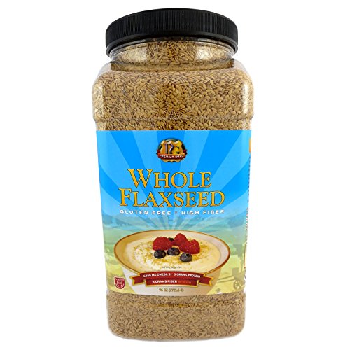 Premium Gold Whole Flax Seed | High Fiber Food | Omega 3 | 96oz