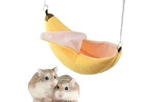 ISMARTEN Banana Hamster Hammock Soft Bed Small Pet House Animals Hamster Hanging House Cage Nest for Guinea Pig Rat Chinchilla Hedgehog Rat Small Bird Pet