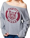 Saved By The Bell Women's Cut Off Junior's Sweatshirt Grey Large