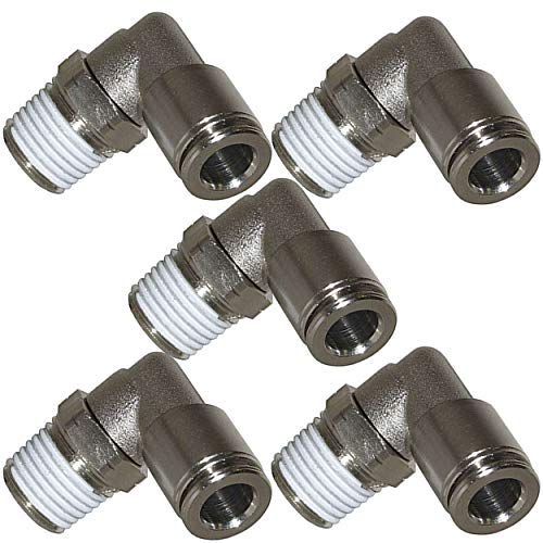 Utah Pneumatic Push to Connect Air Fittings 1/4" Od 1/8" Npt Elbow