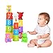 Homder The First Years Nesting & Stacking Up Cups with Numbers & Animals for Kids Toddlers Early Educational Stacker Toys,11 Pack