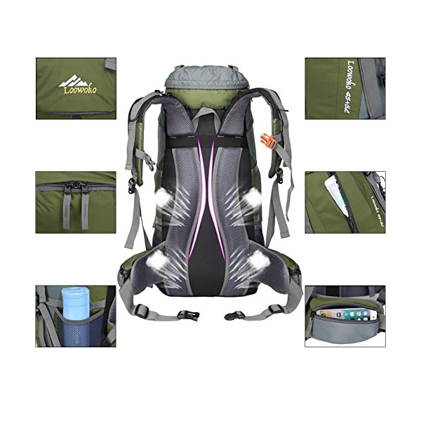 loowoko 50l hiking backpack