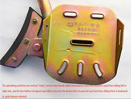 HUAWELL Triangle Steel Tube Concrete Pole Climber Pole Climbing Shoes Adjustable Diameter, High-Intensity Mn Steel Alloy Electrician Pole Smooth Pole, Pair Set. - Thumbnail 2