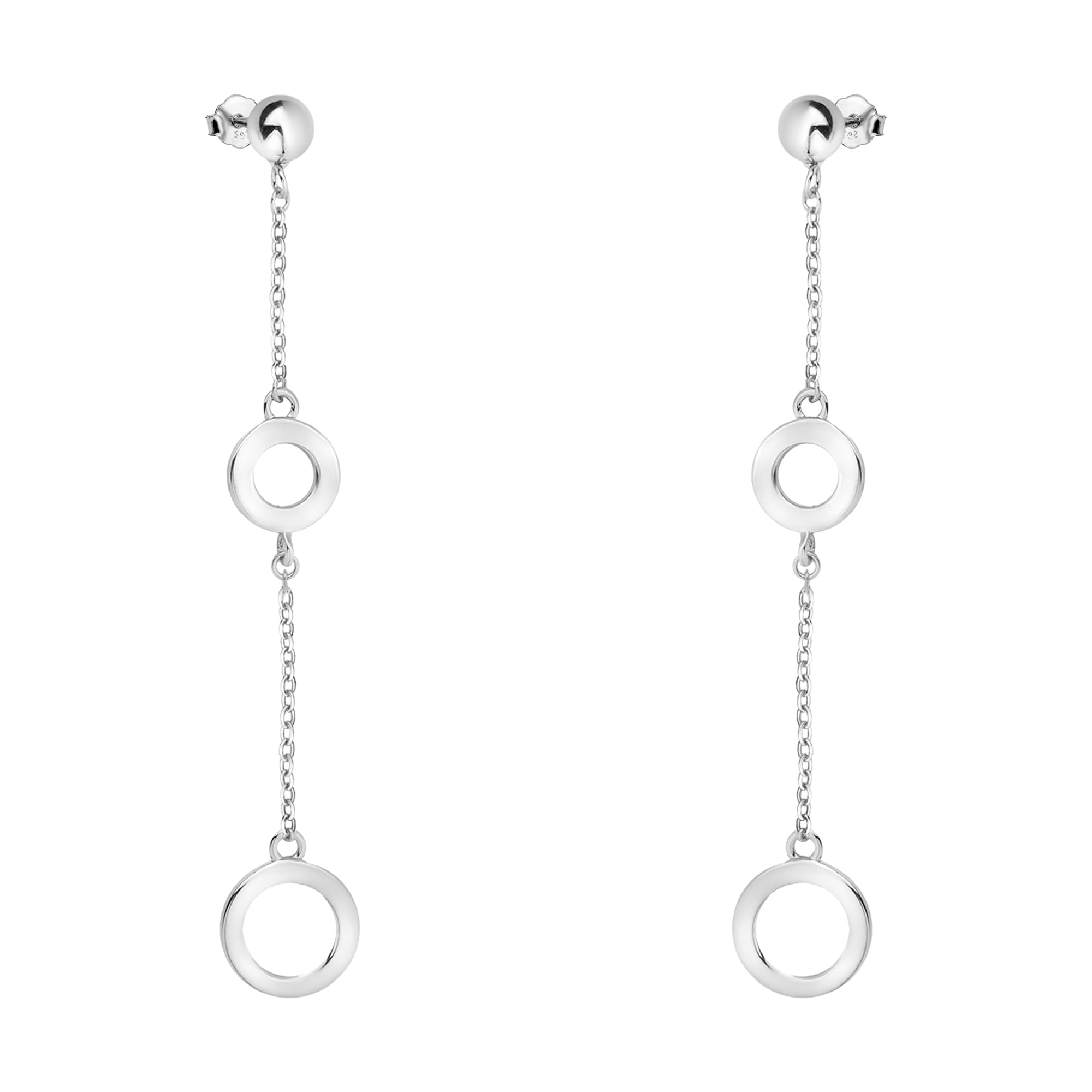 SOFIA MILANI - Women's Earrings 925 Silver - Circle Ball Earrings - 20672