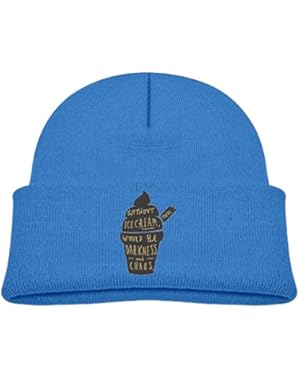 Kids Cool Quote Chaos Darkness Without Ice Cream Casual Flexible Winter Knit Hats/Ski Cap/Beanie/Skully Hat Cap