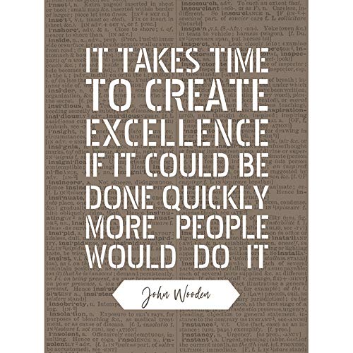 Artery8 Quote John Wooden Excellence Basketball Coach Art Print Canvas Premium Wall Decor Poster Mural