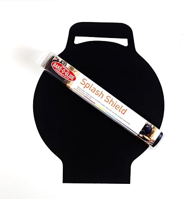 Bake-O-Glide Range Cooker Splash Shield 43.7x5.2cm Non-Stick Black