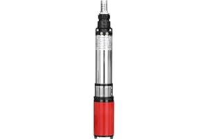 ZYIY 12 V DC Submersible Pump 250 W Submersible Pump for Deep Well 25 m 4000 L/H Deep Well Pump 3 Inch Submersible Water Pump Made of Stainless Steel 1 in Output Used for Irrigation in the