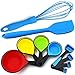 Silicone Whisk - Collapsible Measuring Cups and Spoons - Baking Spatula - 10 Piece Set - Cooking Kitchen Utensils