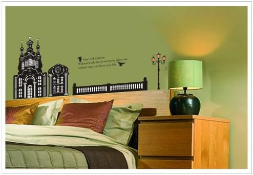 New Design Ideal is the Beacon Quote Black Castle Building Birds Wall Decal Room Decal Sticker