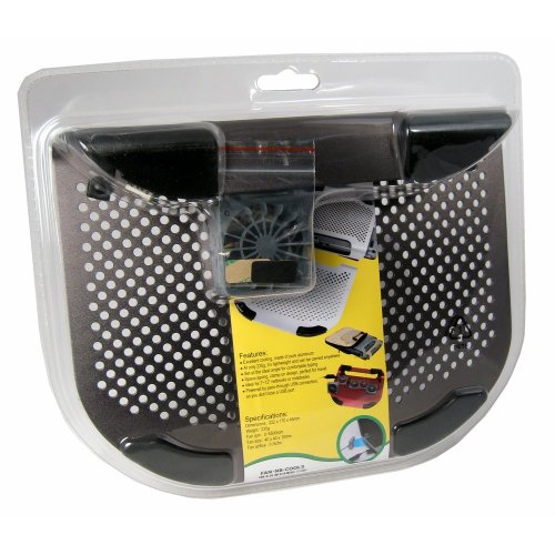 Cables Unlimted FANNBCOOL3 MiniFit Slate Grey Metal Netbook Cooler with Fan
