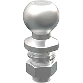 WINSBULL Stainless Steel 2 in Hitch Ball 10,000 lb | Stainless Steel, 1-1/4"-12 UNF Thread, 2-5/8" Shank Length