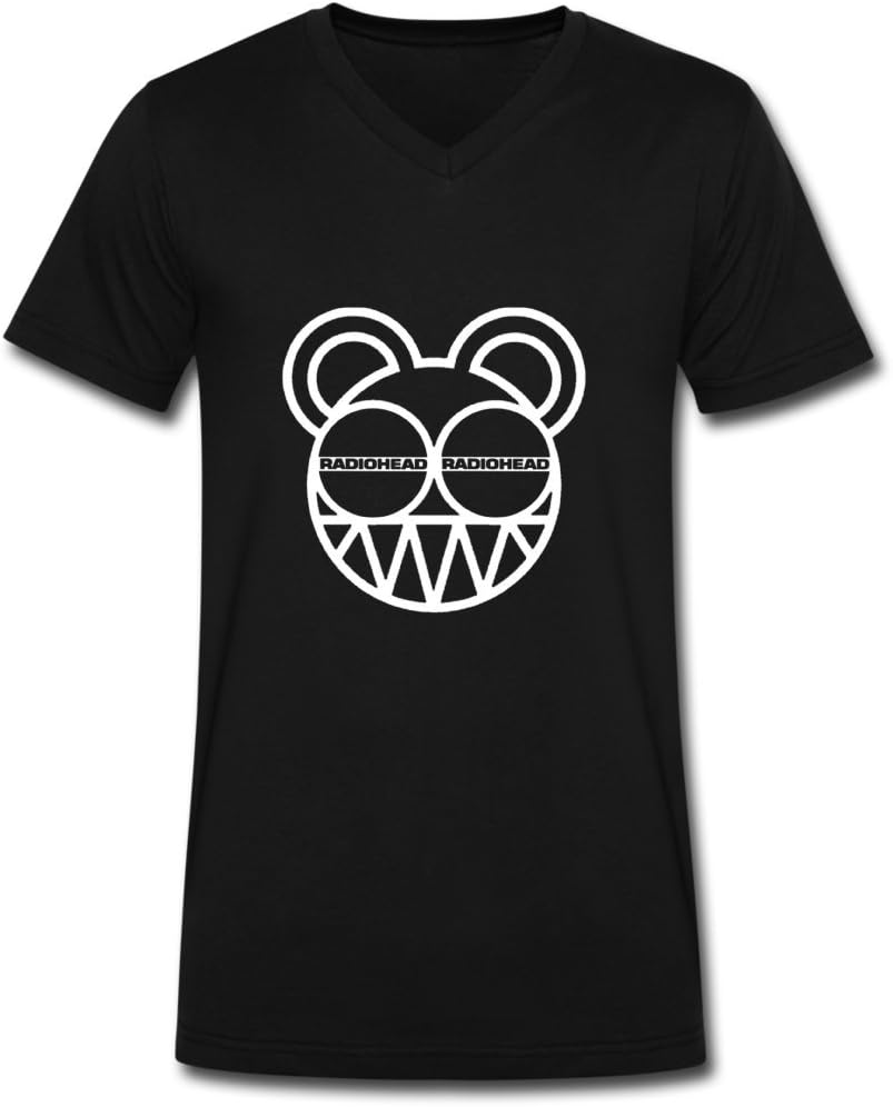 ADALINE Men's Radiohead 2016 Live Tour V Neck T Shirt Black Large