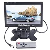 KKmoon 7 Inches TFT Color LCD Car Rear View Camera Monitor Support Rotating The Screen and 2 AV Inputs
