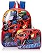 Nickelodeon Boys' Blaze Vroom 15 Backpack with Lunch Kit, Orange/Blue