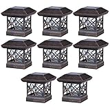 TWINSLUXES Solar Post Cap Lights Outdoor