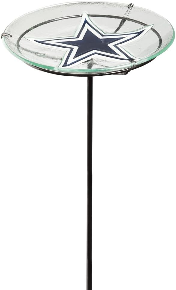 NFl Staked Bird Bath NFL Team Dallas Cowboys Garden & Outdoor