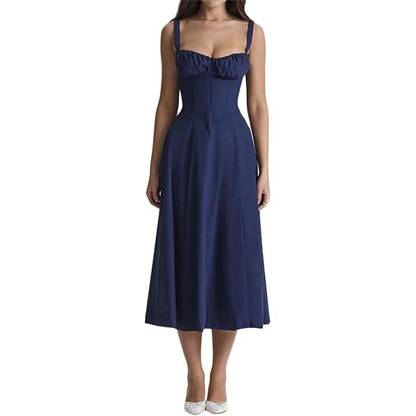 Eliza J Women's Midi Style Fit And Flare Sleeveless Halter Neck Lace