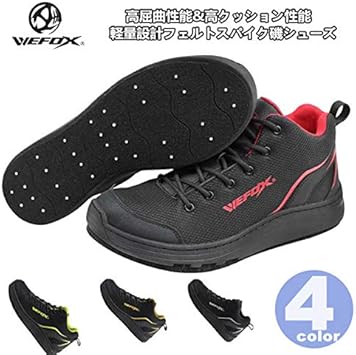 Amazon フィッシングシューズ フェルト スパイクソール 靴 シューズ 釣り フィッシング ピンフエルトシューズ 磯靴 渓流 鮎 通気性 耐滑性 シューズ ブーツ B 24 No123 スポーツ アウトドア