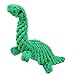 Dog Toys oneisall Pet Cotton Chew Rope Toy Dental Teaser Teeth Cleanning for Small Dog Puppy Biting Green Dinosaur