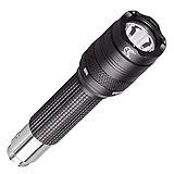 MCCC 350 Lumens 1X18650 Rechargeable Car Emergency LED Flashlight Universal Car Cigarette Lighter Charge Fits Any 12V Outlet Outdoor Survival Tools for Camping Battery Included (Black)