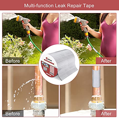 Duct Tape, Heavy Duty Repair Tape 4'' X 16.5', Aluminum Butyl Tape for