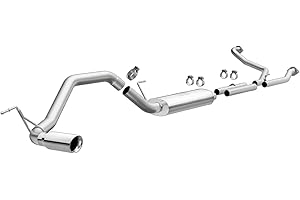 MAGNAFLOW EXHAUST PRODUCTS MagnaFlow Cat-Back Performance Exhaust System 19421 - Street Series, Stainless Steel 3in Main Piping, Single Passenger Side Rear Exit, Polished Finish 4in Exhaust Tip - Titan Performance Exhaust Kit