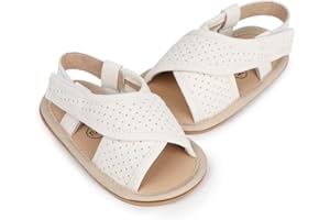 Kawacolibb Infant Boys Girls Sandals, Summer Baby Rubber Soles Non-Slip PU Leather Sandals, Newborn Toddler Prewalker First Walking Beach Outdoor Shoes,Infant Toddler Unisex Summer Shoes for babies