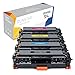 Run Star Compatible Toner Cartridge Replacement for HP 305X CE410X CE411A CE412A ( Black,Cyan,Magenta,Yellow , 4-Pack )