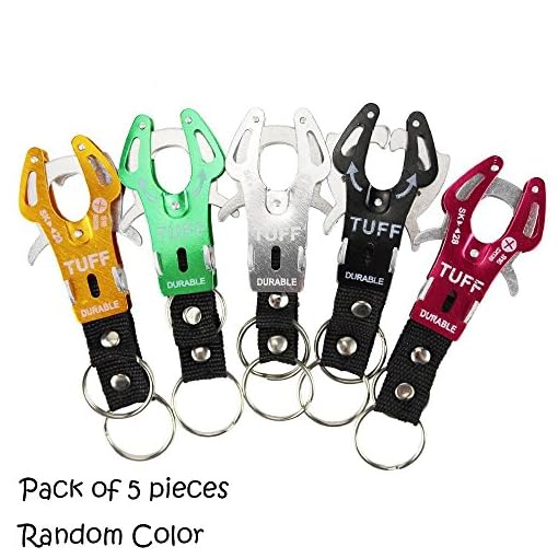 thumbnail image 2 of 5-Pack Aluminum Alloy Tiger Hook Lock Carabiner Clips – Hiking, Climbing, Keychain, 8kg Load 2 of 6