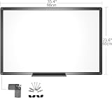 VIZ-PRO Magnetic Drywipe Whiteboard 90 x 60 cm with Black Aluminium Frame view 3