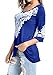 levaca Womens 3/4 Sleeve Scoop Neck Heart Printed Casual Tunic Tops