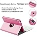 iPad Mini keyboard case，COO iPad Mini Case with Built­in Removable Bluetooth Keyboard for iPad Mini 1 / 2 / 3 with 360 Degree Rotation and Multi­-Angle Stand (Rose Red)­