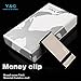 Y&G MC1047 Friendship Contemporary Black Mirror Stainless Steel Double-Sided Money Clip Wallet Suppliers Presents Idea