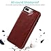 for iPhone 7 Plus/8 Plus Wallet Case with Card Holder,OT ONETOP Premium PU Leather Kickstand Card Slots Case,Double Magnetic Clasp and Durable Shockproof Cover 5.5 Inch(Brown)