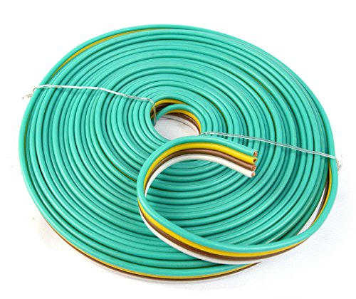 Flat Trailer Light Cable Wiring Harness 25ft 14 Gauge 4 Wire 4 colors