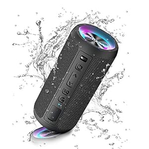 Ortizan Bluetooth-luidspreker, draagbare draadloze Bluetooth-luidsprekers met led-licht, luider volume en verbeterde bas…