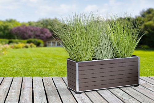 EVERFLOOR Pflanzkübel Pflanzgefäße Blumenkübel Blumentopf für Blumen etc. WPC 79 x 27 x 35,5 cm, für Innen und Außen… – Bild 4