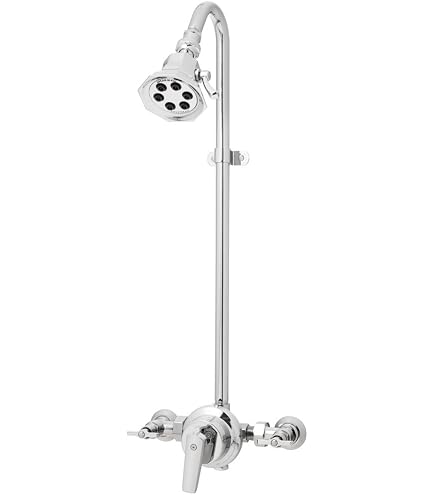Speakman Commander Freiliegende 2-Griff Dusche – Poliertes Chrom, Für Regenduschkopf, 15,2 Cm Lochabstand