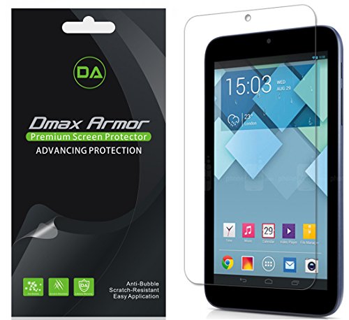 [3-Pack] Dmax Armor ALCATEL ONETOUCH PIXI 7 Anti-Glare & Anti-Fingerprint Screen Protector - Lifetime Replacements Warranty- Retail Packaging