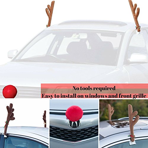 Christmas Car Decorations Reindeer Kit Holiday Car Window Decor