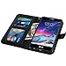 LK Case for LG Aristo, LG Phoenix 3, LG K8 2017, LG Fortune, LG Risio, LG Rebel 2 LTE, Luxury PU Leather Wallet Flip Protective Case Cover with Card Slots and Stand (Black)