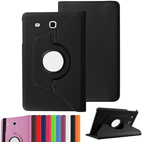 Galaxy Tab E 9.6 Case,Veggzy[Luxury Protection] 360 Degree Rotating Stand Case Premium Flip Folio PU Leather Protective Cover for Samsung Tab E / Tab E Nook 9.6-Inch Tablet(SM-T560/T561/T565 &amp;SM-T567)