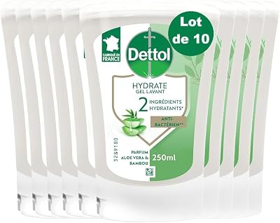 Dettol 10 No-Touch Liquid Hand Soap Refills 250 ml Aloe Vera