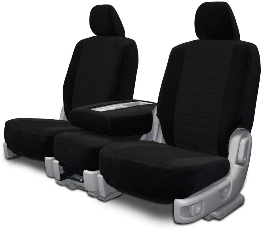 Custom Fit Seat Covers for Honda CRV Front Low Back Seats Black TT