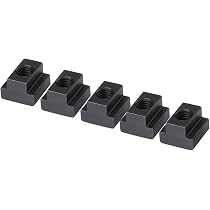thumbnail interactive-video image 1 of 5 Pcs Black Oxide Finish T Slot Nuts M8/10 Threads T Sliding Nut Fasteners Fit Into 1 of 9
