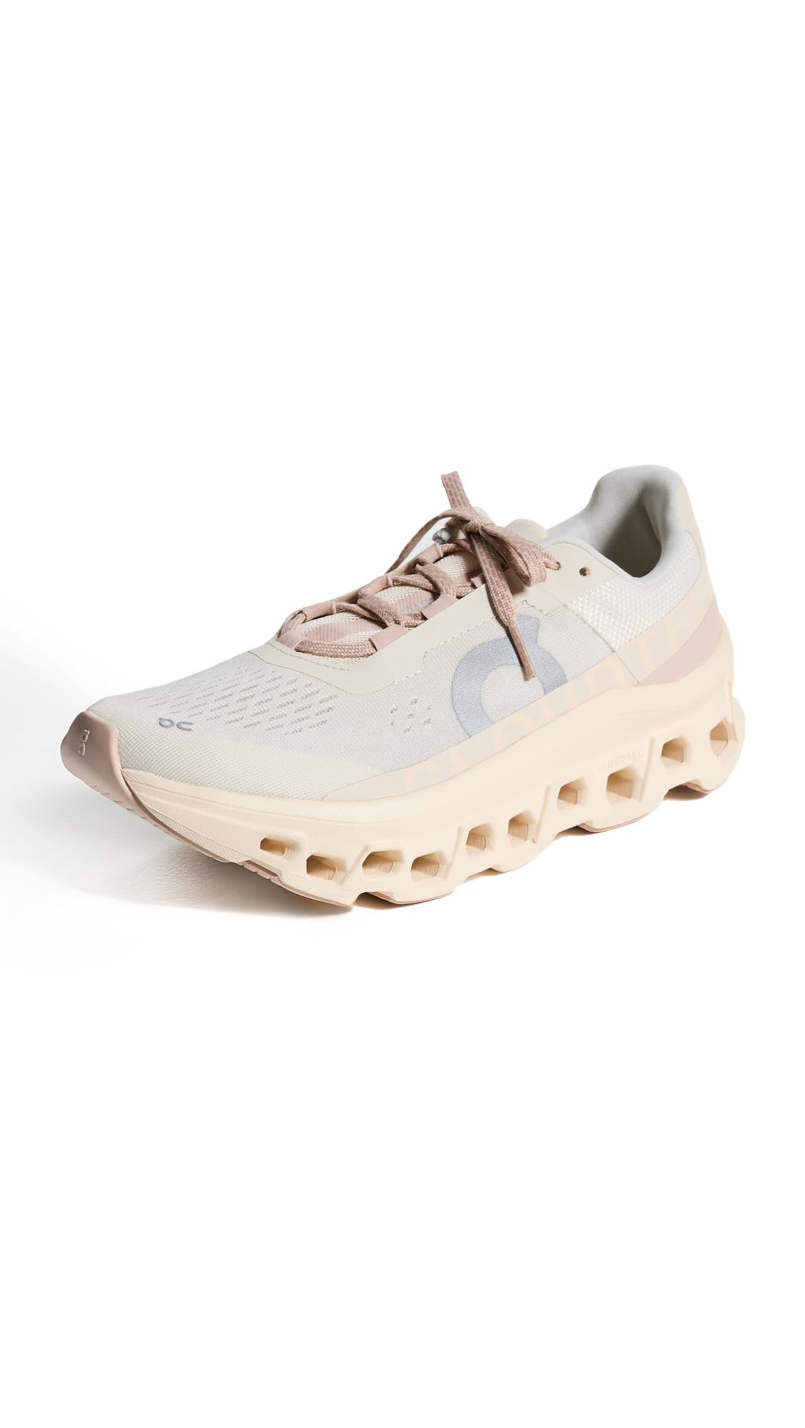On Women's Cloudmonster Sneakers, Moon | Fawn, 5 Medium US Image