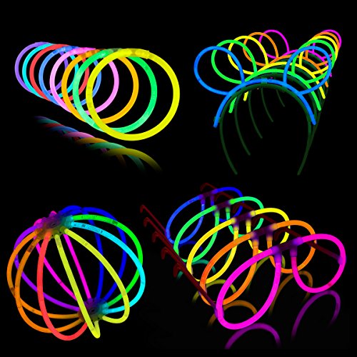 Glow Sticks 200 Piece Neon Festival Party Pack - Lumistick Glowsticks with Bracelets, Glasses, Headbands, and Glowing Orb