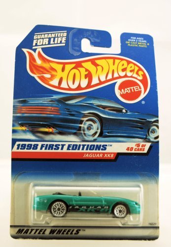 Hot Wheels - 1998 First Editions - Jaguar Xk8 - #5 Of 40 Cars - Green Custom Paint - Collector #639 - Limited Edition - Collectible